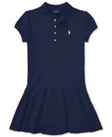 Big Girls Cotton Mesh Short Sleeve Polo Dress