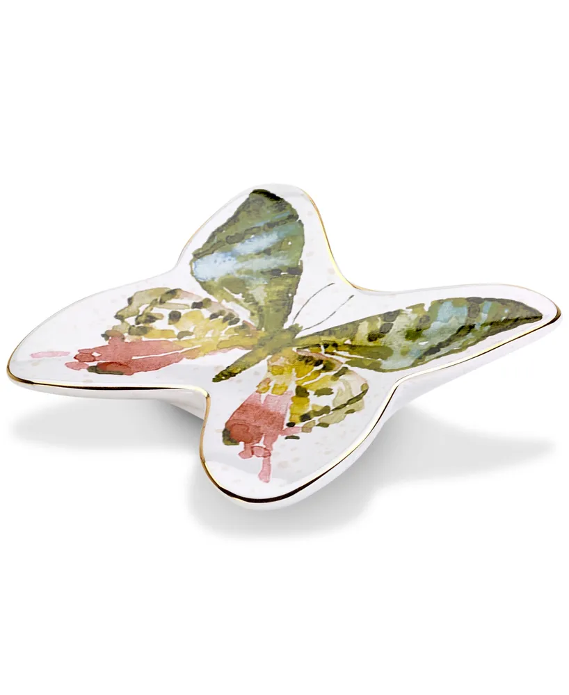 Avanti Butterfly Garden Ceramic Soap Dish