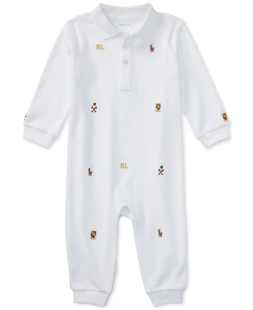 Polo Ralph Lauren Baby Boys Embroidered Cotton Coverall