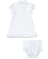 Polo Ralph Lauren Baby Girls Ruffled Pony Printed Dress