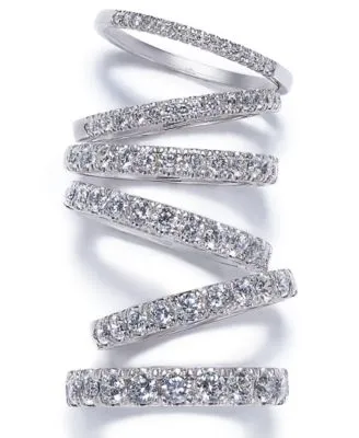 Dazzling Pave Diamond Band Collection In 14k Gold White Gold