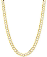 Italian Gold Two Tone Open Curb Link Chain Necklace Collection 3 1 6mm In 14k Gold White Gold