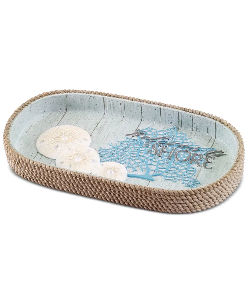 Avanti Beachcomber Seashells Resin Bathroom Tray