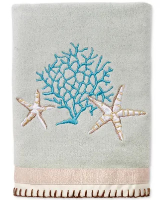 Avanti Beachcomber Embroidered Cotton Hand Towel, 16" x 30"
