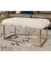 Jameson Faux Fur Ottoman