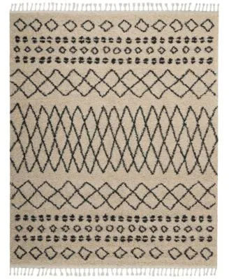 Closeout Nourison Home Rocco Shag Roc02 Cream Area Rug