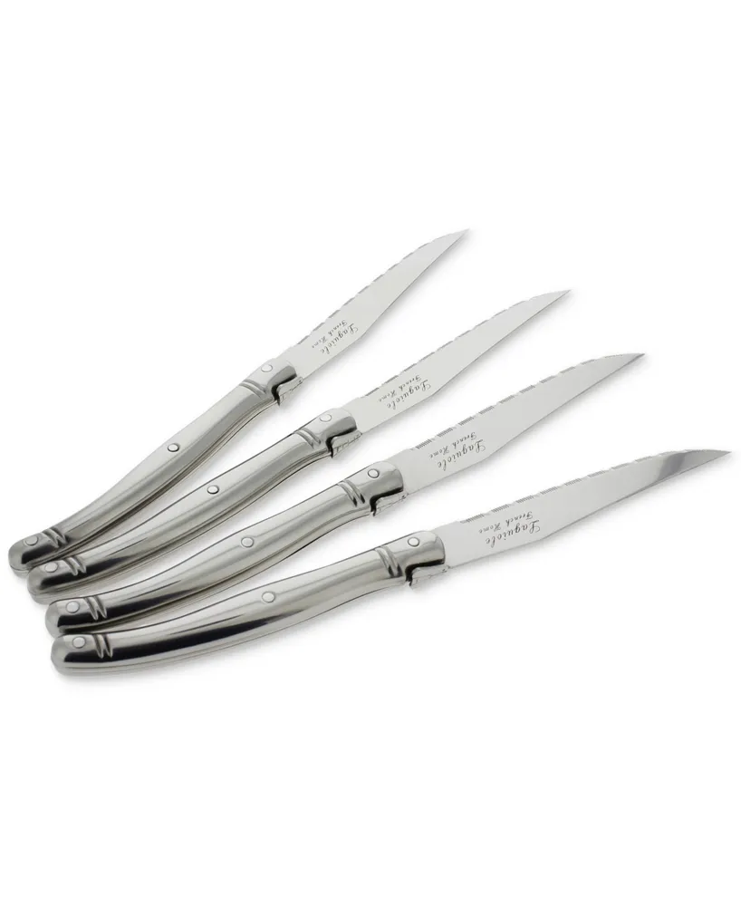 French Home Laguiole Stainless Steel Steak Knives, Set of 4
