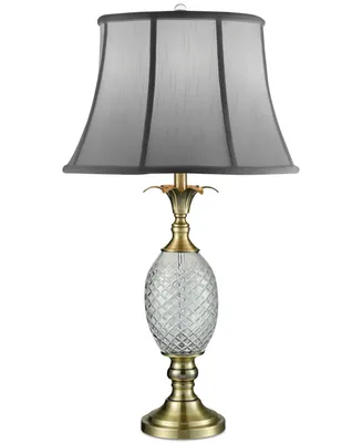 Dale Tiffany Crystal Brass Pineapple Table Lamp