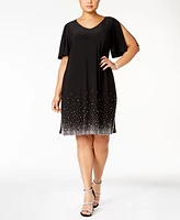 Msk Plus Beaded Shift Dress