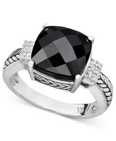 Balissima by Effy Onyx (10 x 10mm) and Diamond Accent in Sterling Silver