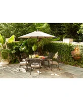 Closeout! Chateau Outdoor 9' Push Button Tilt Umbrella with Outdoor Fabric, Created for Macy's