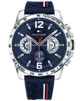 Tommy Hilfiger Men's Navy Silicone Strap Watch 46mm