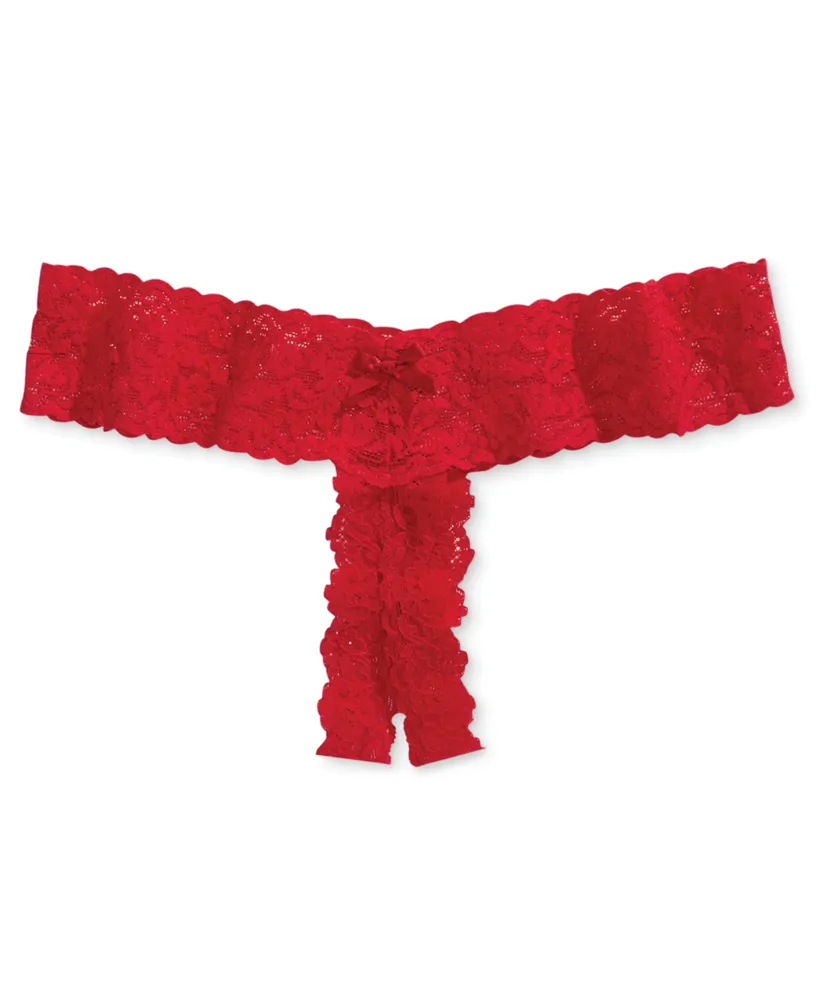 Hanky Panky After Midnight Solid Open Panel Thong 481001