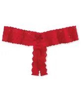 Hanky Panky After Midnight Solid Open Panel Thong 481001