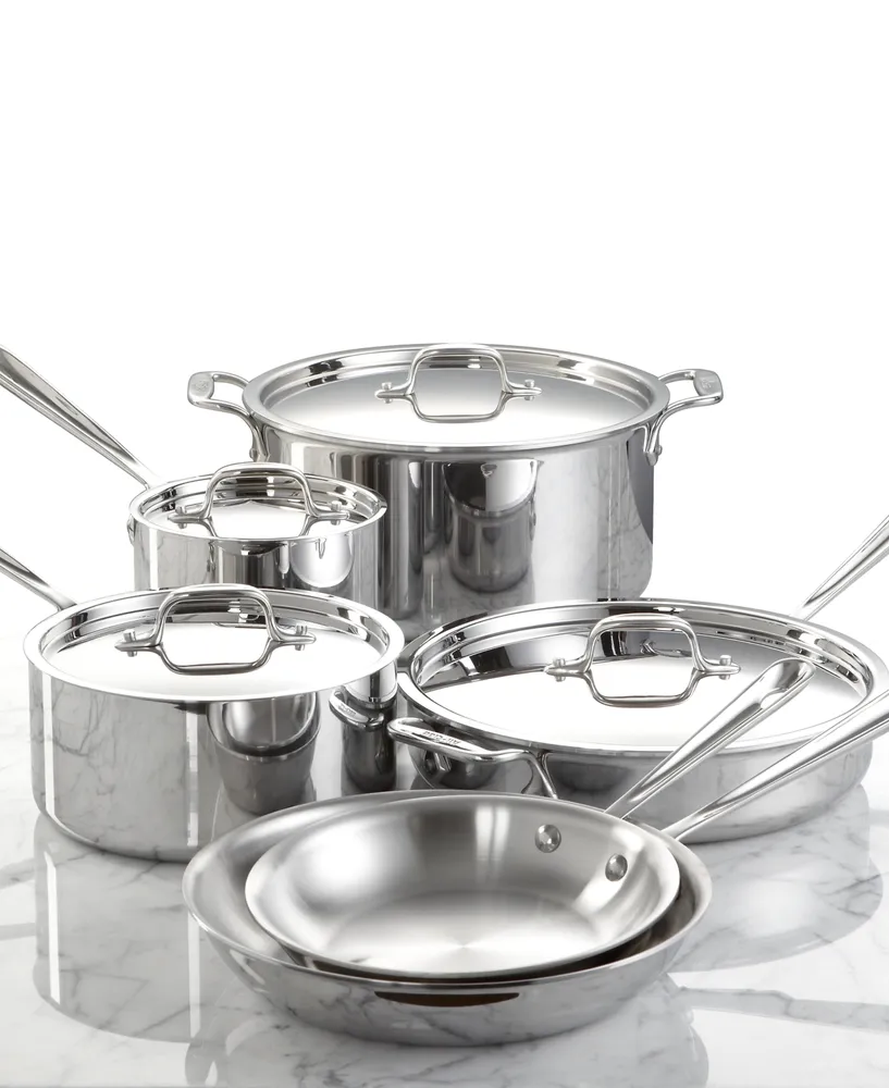 All-Clad D3 Stainless Steel Cookware Set, Created for Macy's, 7 Piece -  Macy's