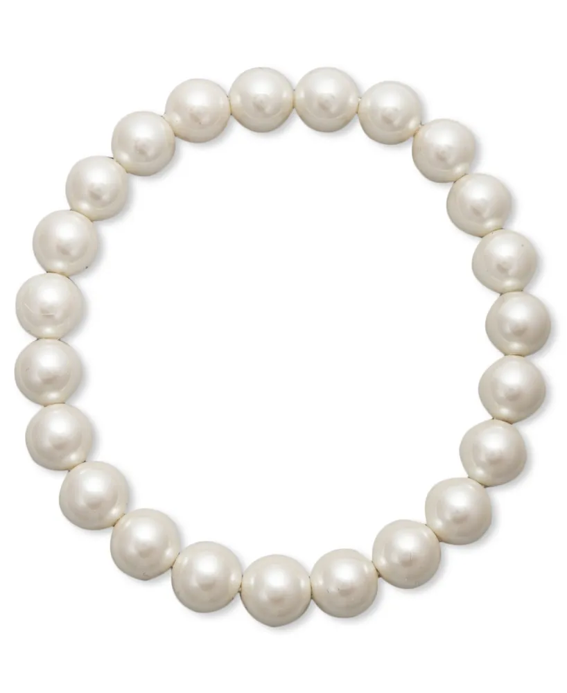 Charter Club Silver-Tone Imitation Pearl (8mm) Bracelet, Created for Macy's