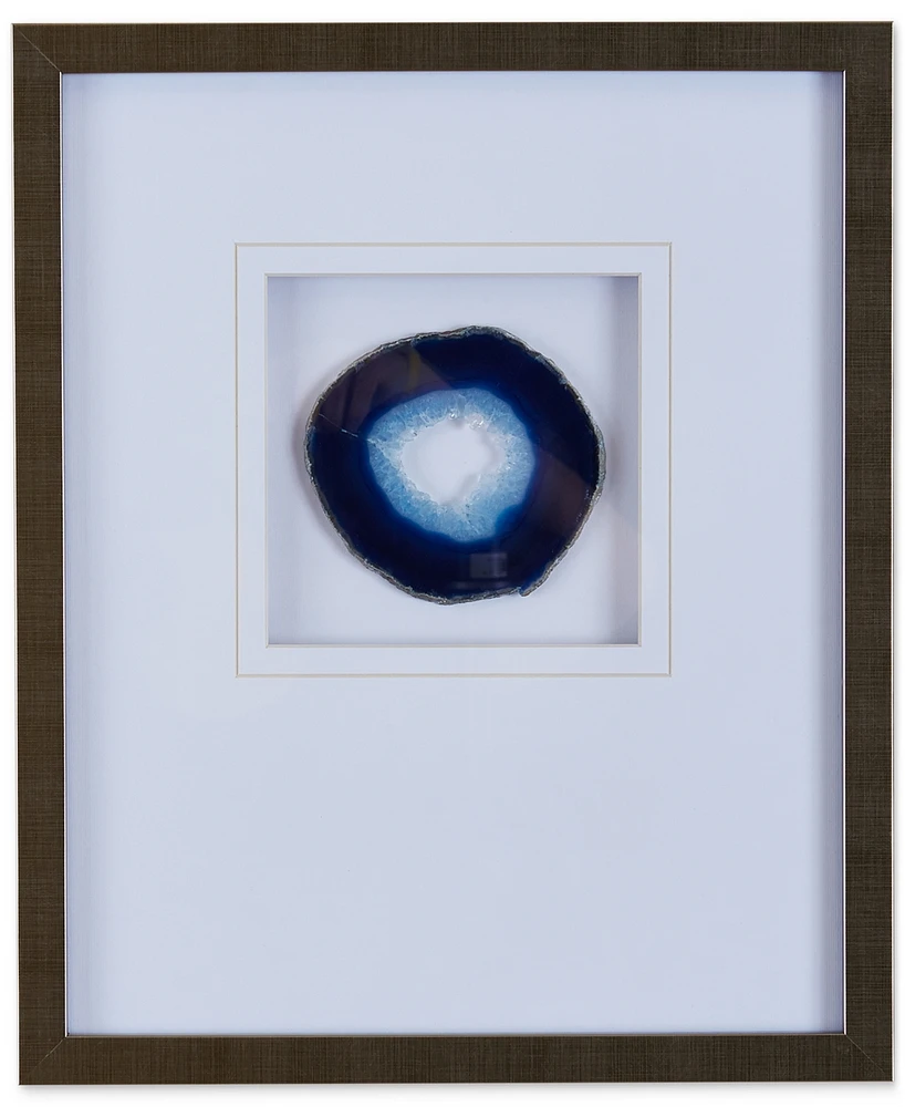 Madison Park Blue Agate Stone Framed Wall Art