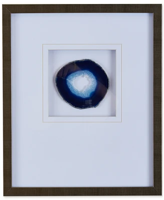 Madison Park Blue Agate Stone Framed Wall Art