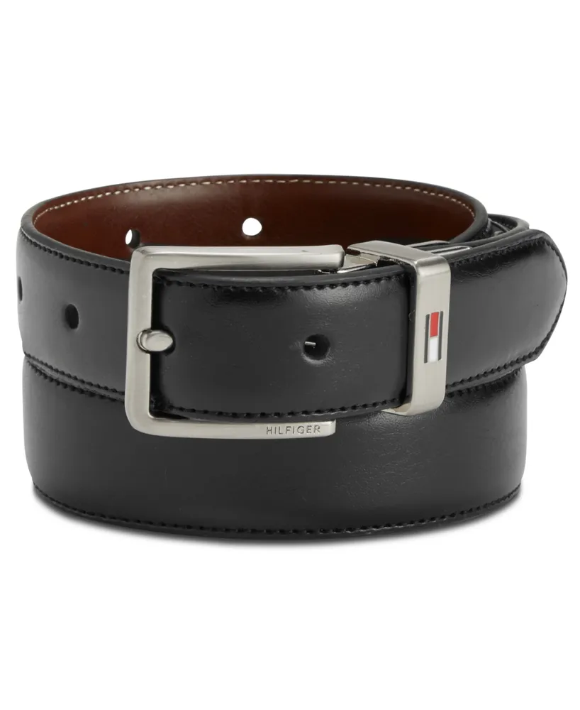 Tommy Hilfiger Big Boys Black and Brown Reversible Belt