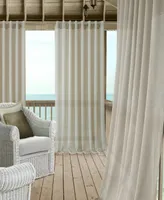 Elrene Carmen Sheer 114" x 84" Extra-Wide Indoor/Outdoor Grommet Curtain Panel with Tieback