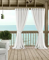 Elrene Carmen Sheer 114" x 108" Extra-Wide Indoor/Outdoor Grommet Curtain Panel with Tieback