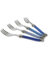 French Home Laguiole Shades of Blue Cake Forks, Set of 4