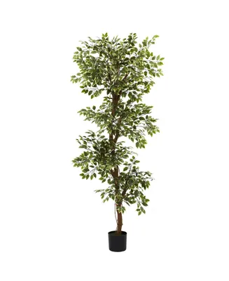 Nearly Natural 6' Variegated Ficus Tree