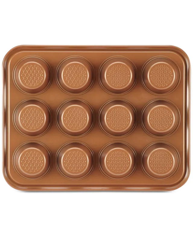 Circulon Bakeware Nonstick Muffin Pan, 12-Cup, Chocolate Brown