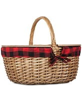 Picnic Time Country Red & Black Buffalo Plaid Picnic Basket