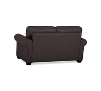 Orid 59" Leather Roll Arm Loveseat, Created for Macy's