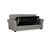 Orid 77" Full Roll Arm Leather Sleeper, Created for Macy's