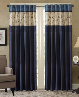 Serene Embroidered Curtain Panel
