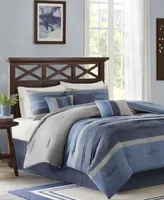 Madison Park Collins Faux-Suede 7-Pc. Comforter Set