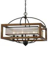 Cal Lighting 6-Light Square Chandelier