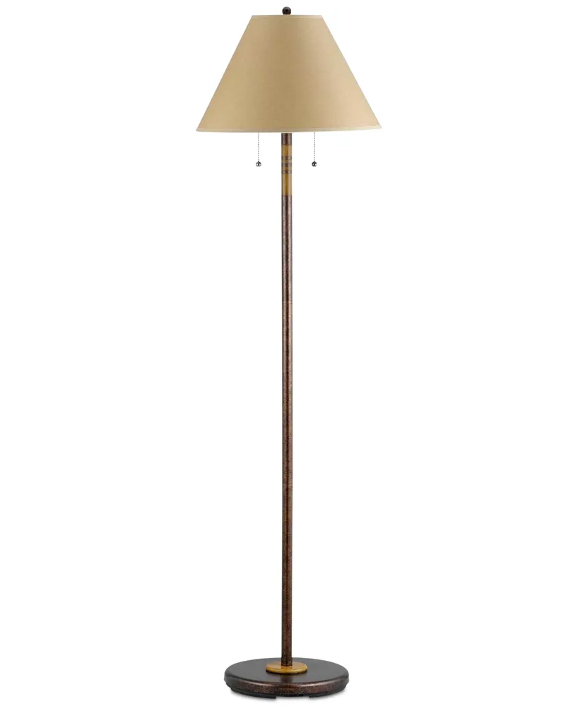 Cal Lighting 60W 2-Light Soho Floor Lamp with Pull Chain Switch