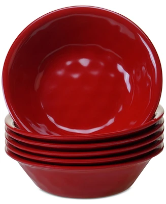 Certified International 6-Pc. Red Melamine All-Purpose Bowl Set