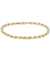 Mens Diamond Cut Rope Chain Jewelry Collection In 14k Italian Gold Made In Italy