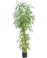 Nearly Natural 7' Artificial Curved Slim Bamboo Tree