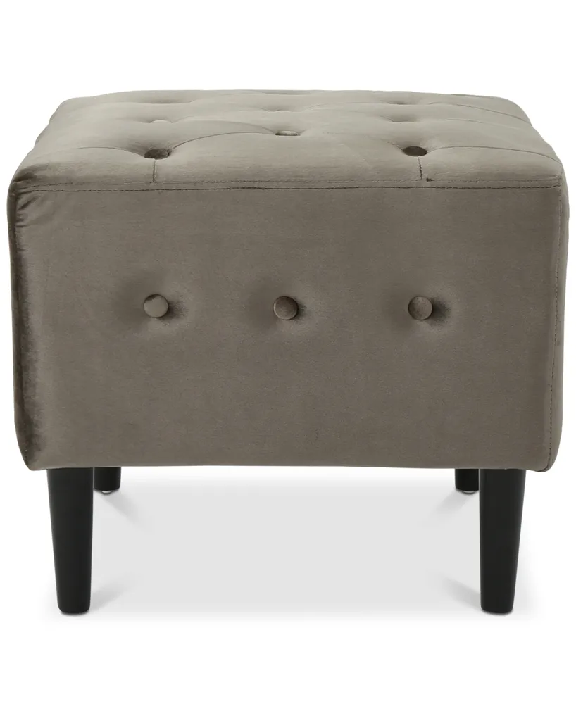 Audrey Tufted Velvet Ottoman