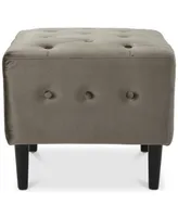 Audrey Tufted Velvet Ottoman