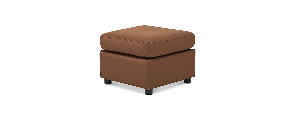 Ennia Leather Ottoman, Created for Macy's