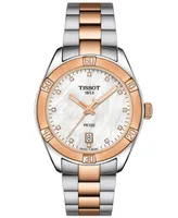 Tissot Women's Swiss Pr 100 Sport Chic T-Classic Diamond-Accent Two