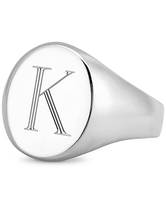 Sarah Chloe Initial Signet Ring Sterling Silver