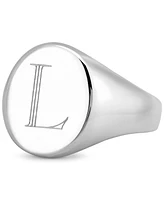 Sarah Chloe Initial Signet Ring Sterling Silver