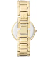 Anne Klein Women's Diamond-Accent Gold-Tone Bracelet Watch 32mm