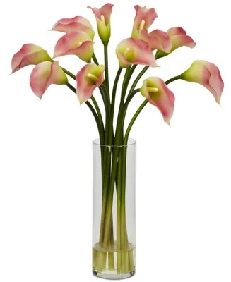 Nearly Natural Mini Calla Lily Artificial Flower Arrangement