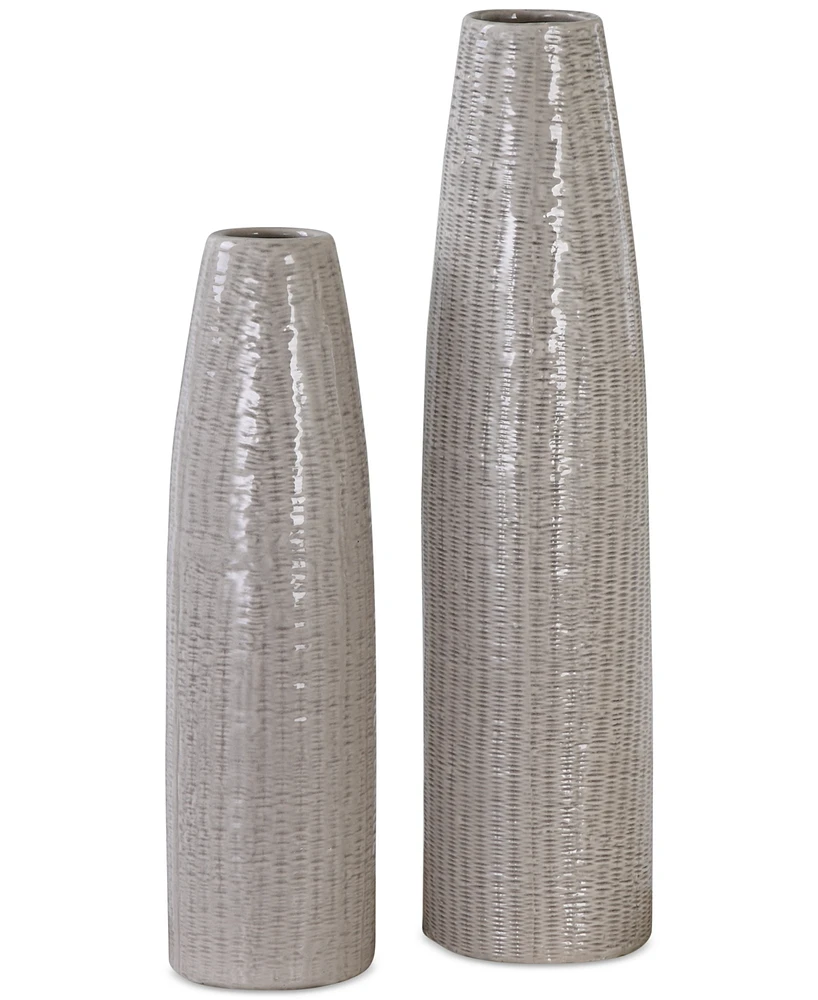 Uttermost Sara Textured Ceramic Vases, Set of 2