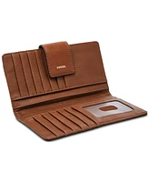 Fossil Logan Leather Rfid Tab Clutch Wallet