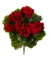 Nearly Natural 4-Pc. Geranium Uv-Resistant Indoor/Outdoor Artificial Bush Set