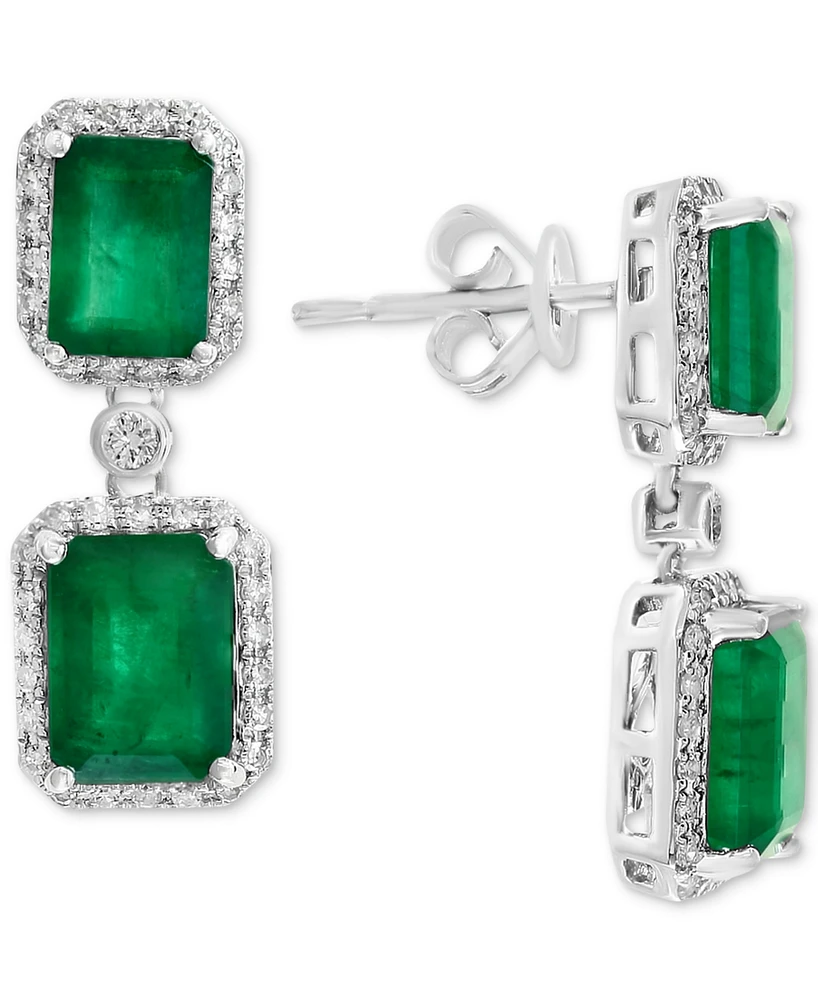 Effy Emerald (4-3/4 ct. t.w.) & Diamond (3/8 Drop Earrings 14k White Gold or Yellow